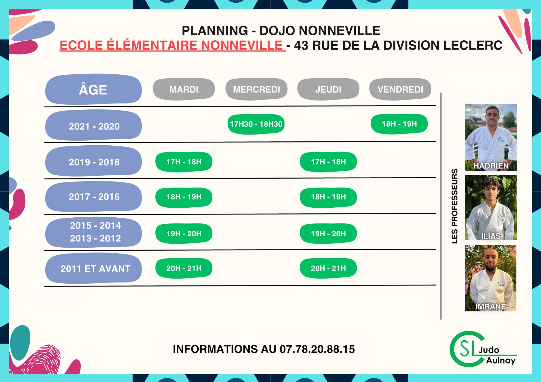 horaires nonneville