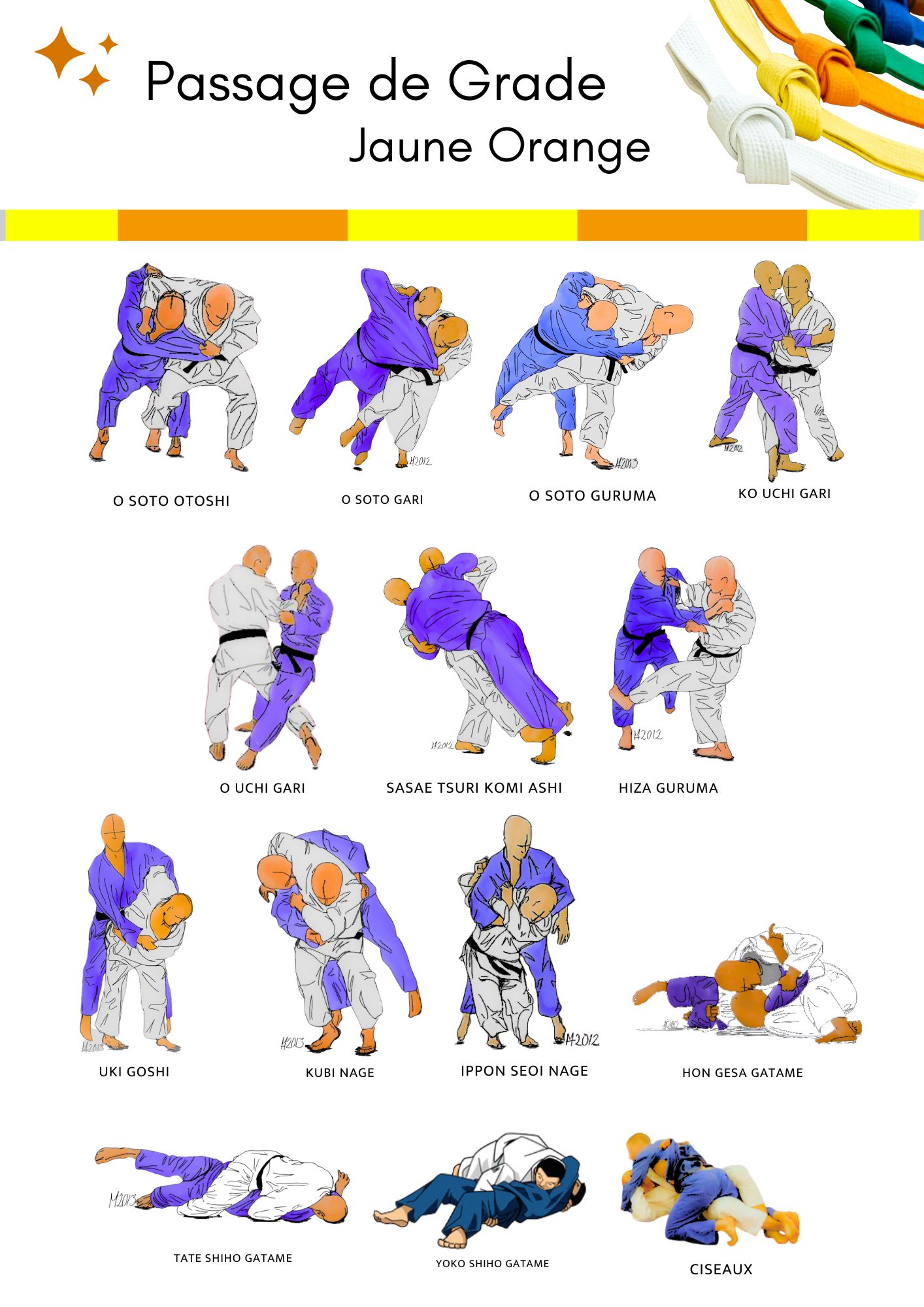 Ceinture Jaune Orange
